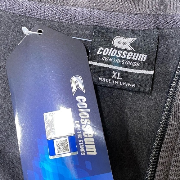 Colosseum Mens Gray 1/4 Zip Sweater Oklahoma University Sooners Size XL NWT - Picture 3 of 5